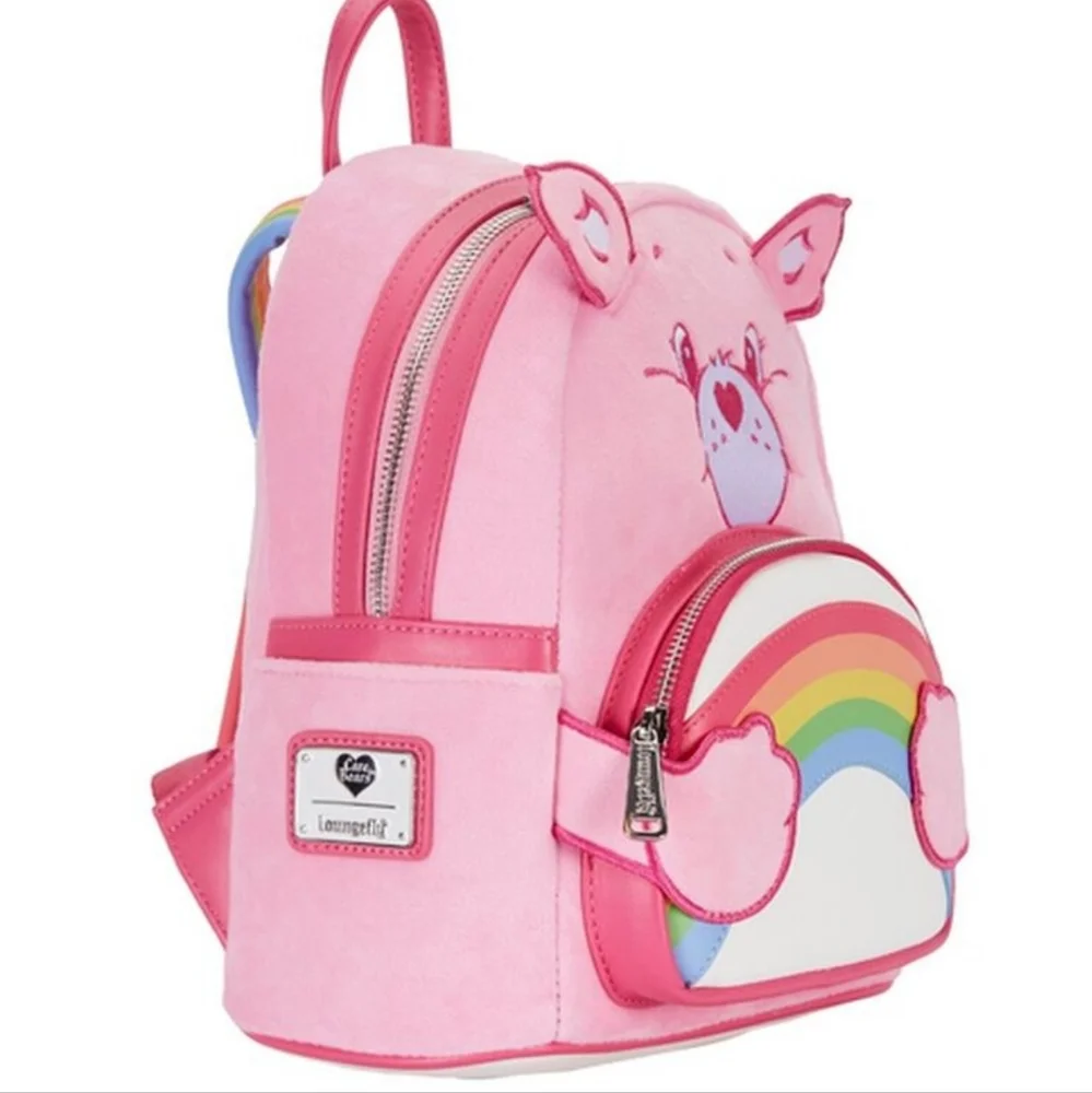 Loungefly Care Bears 40th Anniversary Cheer Bear Plush Mini Backpack